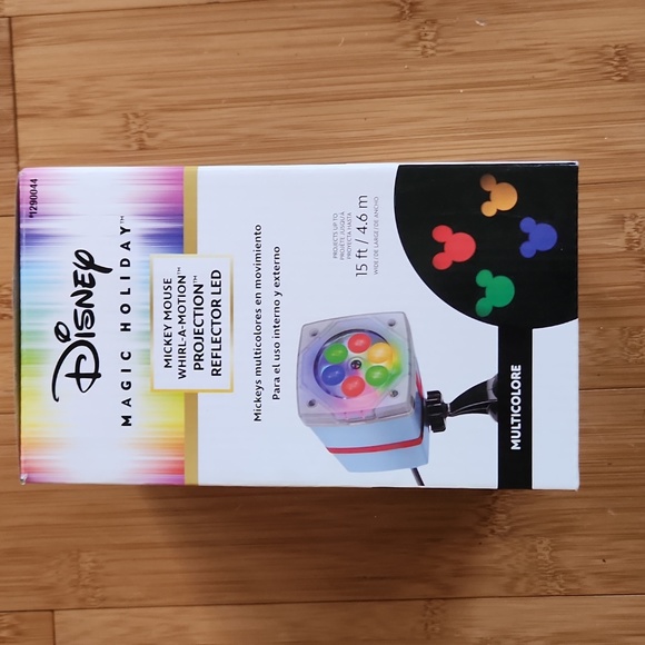 Disney Mickey Mouse Ears Lightshow Swirling LED Christmas Spotlight Projector - Picture 2 of 3